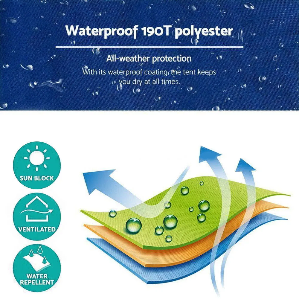 Pop Up Camping Shower Toilet Tent - blue
