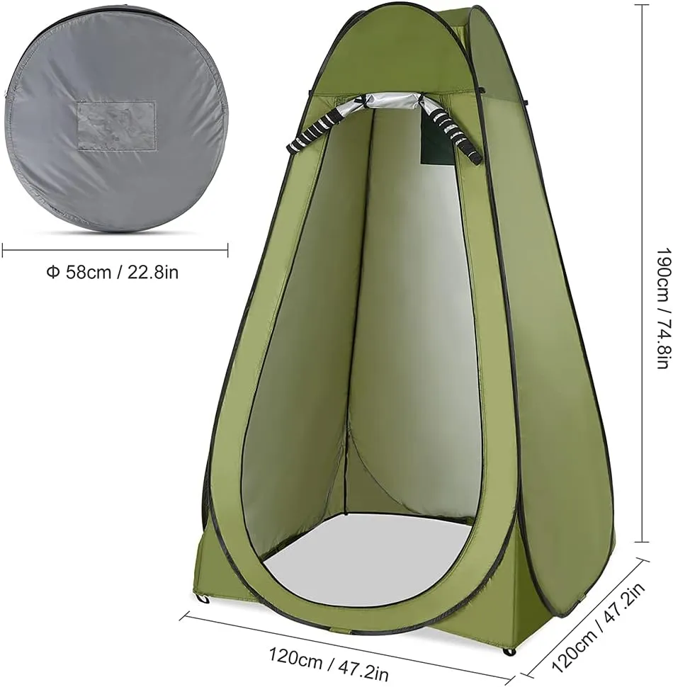 Pop Up Changing Room Privacy Tent Instant Portable Shower Tent Outdoor Toilet Dressing/Changing Room Portable Shelter Tent with Carrying Bag for Camping Hiking Beach Bathroom (Pink Double 15