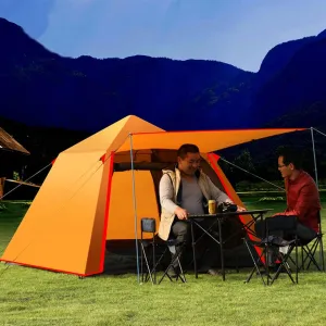 Pop Up Tent Family Camping Tent 3-4 Person Portable Tent Automatic Tent Waterproof Windproof for Camping Hiking Mountaineering (Yellow 3)