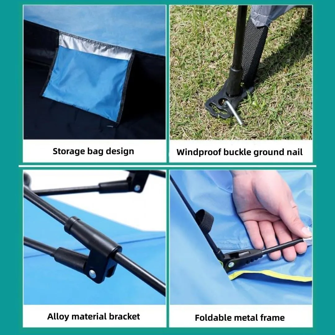 Pop Up Tent,Family Camping Tent for 4 Person,Portable Instant Tent,Automatic Tent,Lightweight Outdoor Tent,Waterproof Windproof for Camping Hiking Mountaineering,Set Up in 3 Seconds