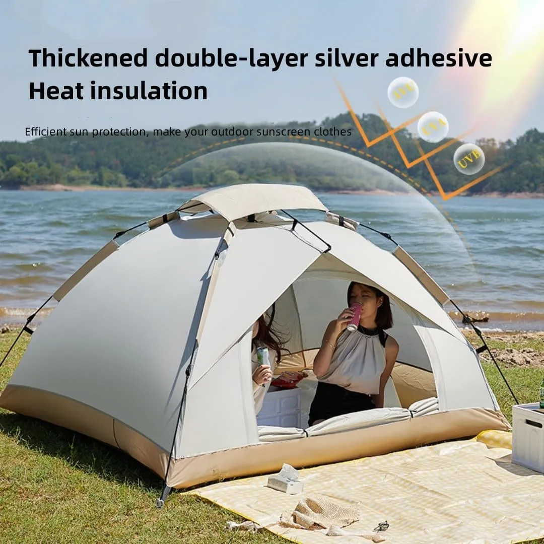 Pop Up Tent,Family Camping Tent for 4 Person,Portable Instant Tent,Automatic Tent,Lightweight Outdoor Tent,Waterproof Windproof for Camping Hiking Mountaineering,Set Up in 3 Seconds