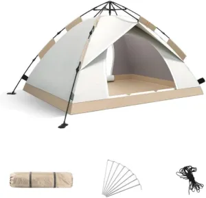Pop Up Tent,Family Camping Tent for 4 Person,Portable Instant Tent,Automatic Tent,Lightweight Outdoor Tent,Waterproof Windproof for Camping Hiking Mountaineering,Set Up in 3 Seconds
