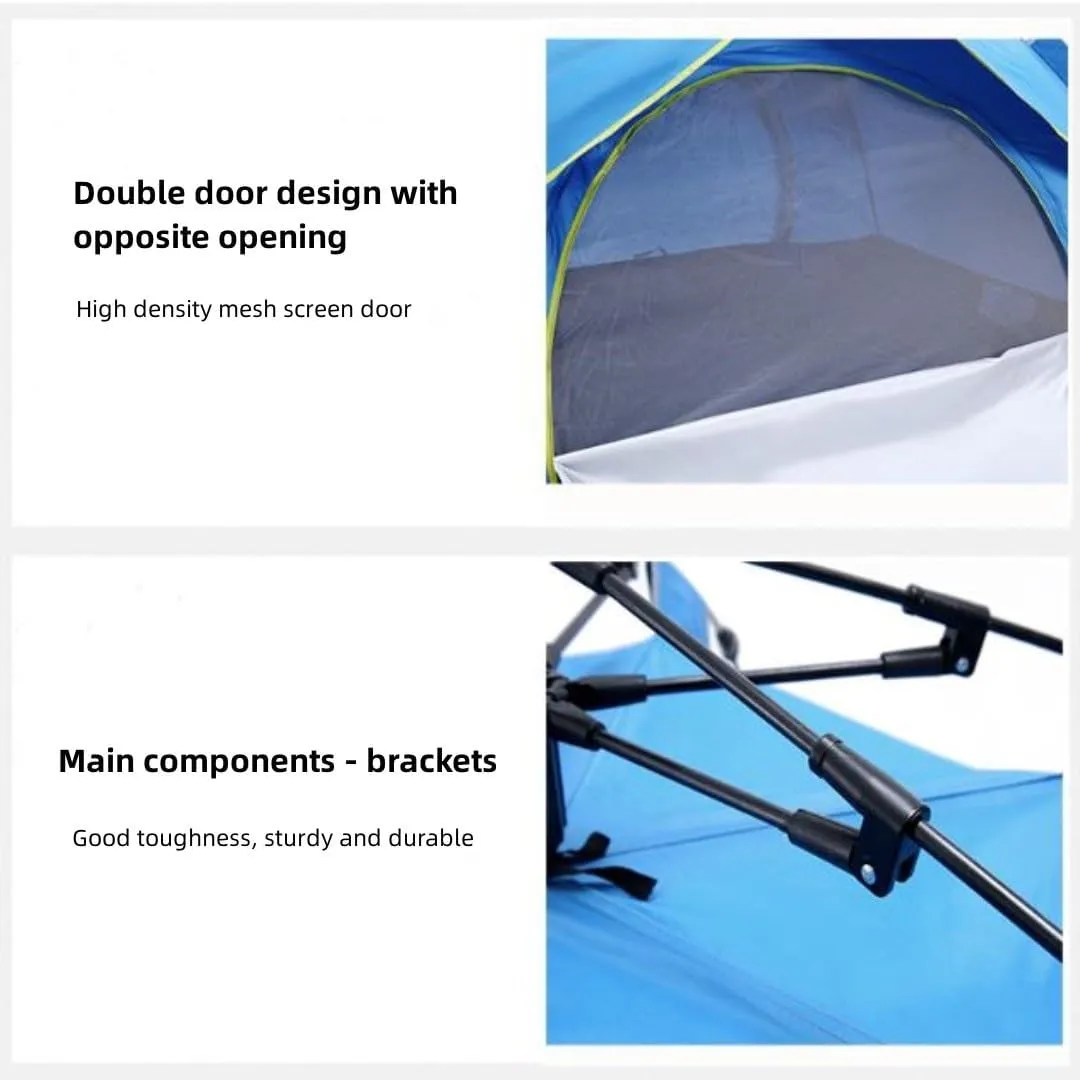 Pop Up Tent,Family Camping Tent for 4 Person,Portable Instant Tent,Automatic Tent,Lightweight Outdoor Tent,Waterproof Windproof for Camping Hiking Mountaineering,Set Up in 3 Seconds