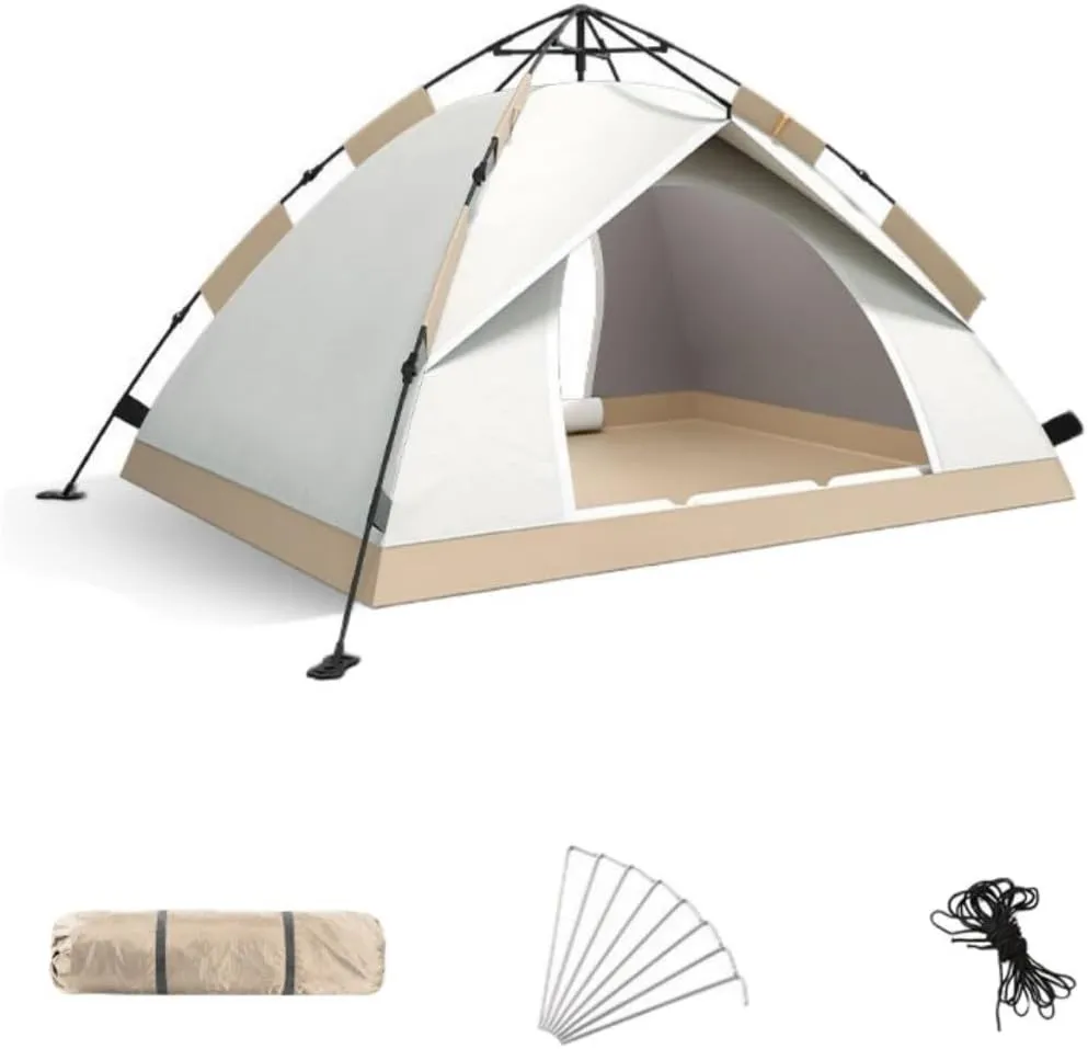 Pop Up Tent,Family Camping Tent for 4 Person,Portable Instant Tent,Automatic Tent,Lightweight Outdoor Tent,Waterproof Windproof for Camping Hiking Mountaineering,Set Up in 3 Seconds