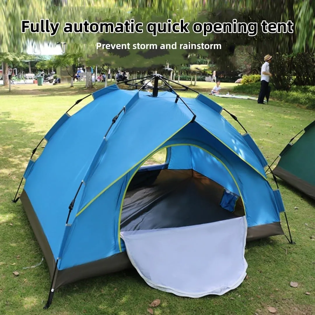 Pop Up Tent,Family Camping Tent for 4 Person,Portable Instant Tent,Automatic Tent,Lightweight Outdoor Tent,Waterproof Windproof for Camping Hiking Mountaineering,Set Up in 3 Seconds