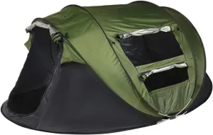 Pop Up Tents 3 4 Person Family Outdoor Automatic Camping Tent Instant Setup Tent 4 Season Windproof Waterproof Dampproof Portable Pop up Tent Adult Pop Up Tent(Green,Large)