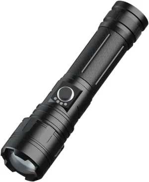 POPETPOP Telescoping Flashlight Rechargeable Mini Flashlight Led Chrome High Brightness for Hiking Adventure
