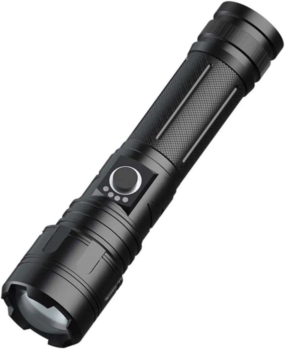 POPETPOP Telescoping Flashlight Rechargeable Mini Flashlight Led Chrome High Brightness for Hiking Adventure