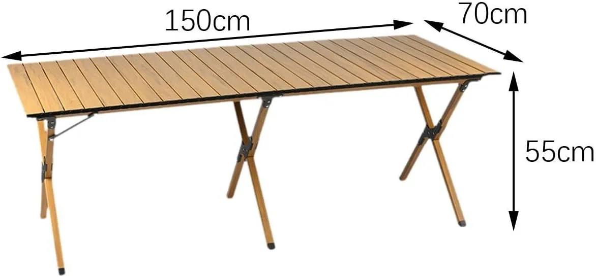 Portable Aluminum Camping Table Lightweight Foldable Outdoor Dining Table for Picnics and BBQs