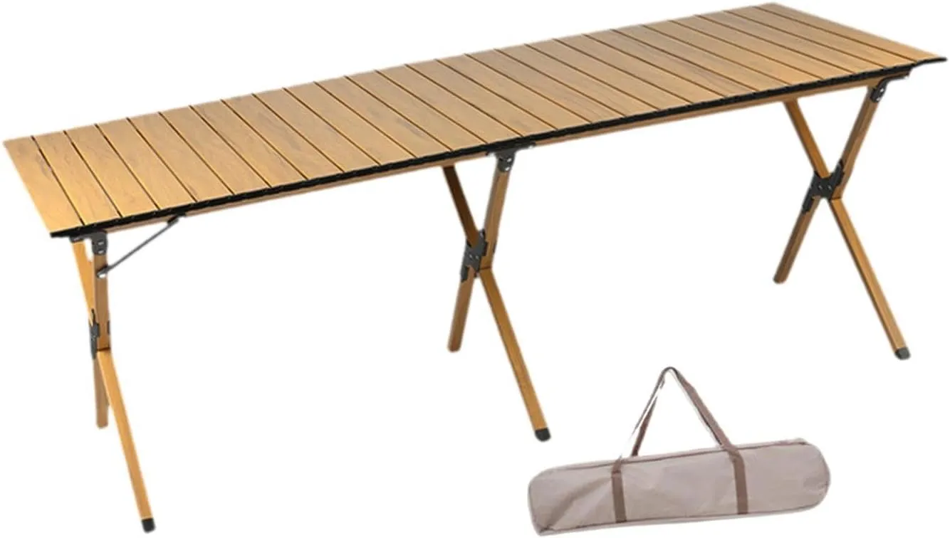Portable Aluminum Camping Table Lightweight Foldable Outdoor Dining Table for Picnics and BBQs