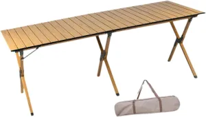 Portable Aluminum Camping Table Lightweight Foldable Outdoor Dining Table for Picnics and BBQs