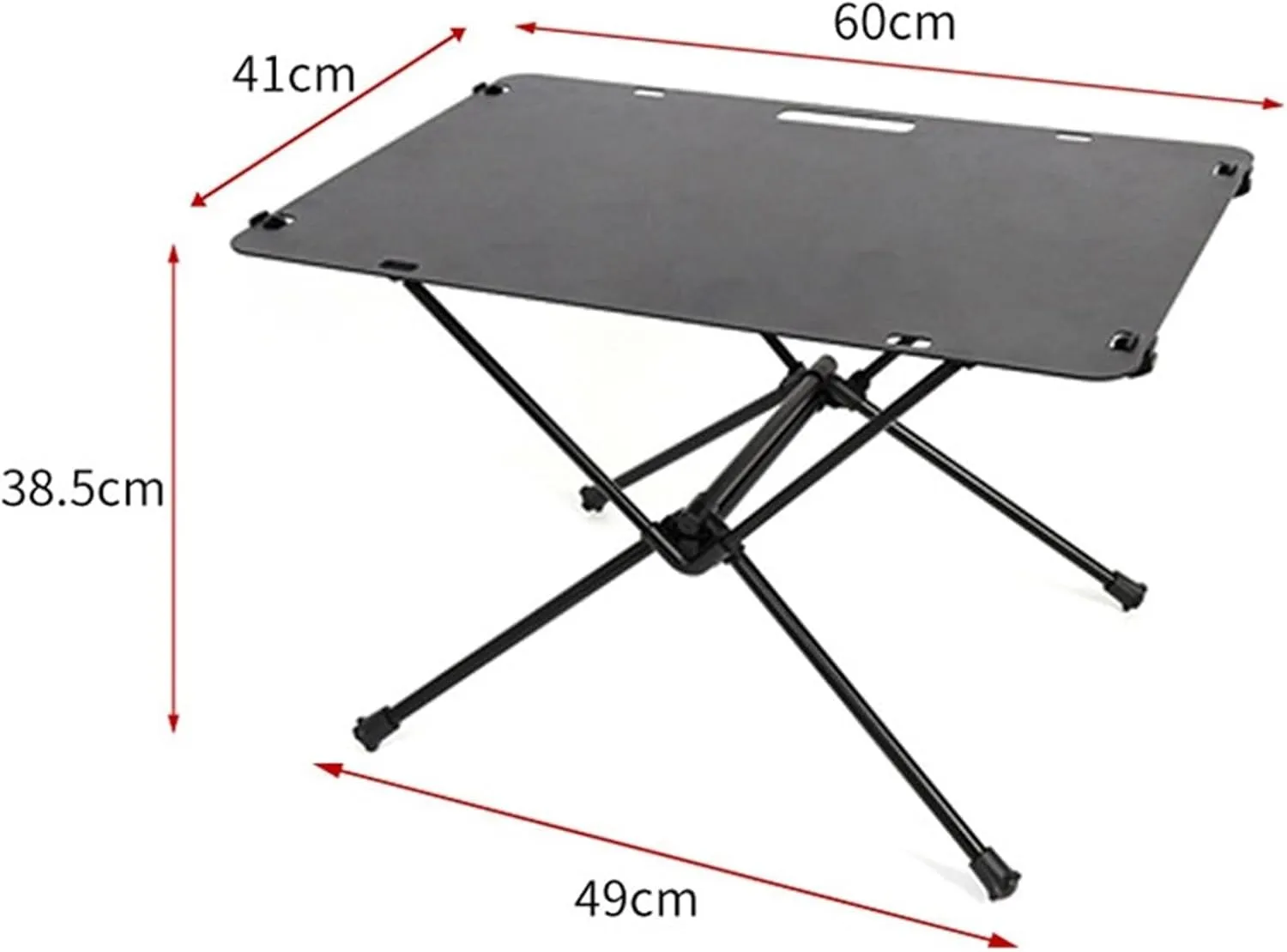 Portable Beach Table Portable Beach Table Aluminum Ultralight Folding Camping Table Multifunction Table Folding Camping Table, 60*41*38.5cm, Black