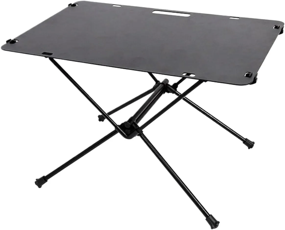 Portable Beach Table Portable Beach Table Aluminum Ultralight Folding Camping Table Multifunction Table Folding Camping Table, 60*41*38.5cm, Black
