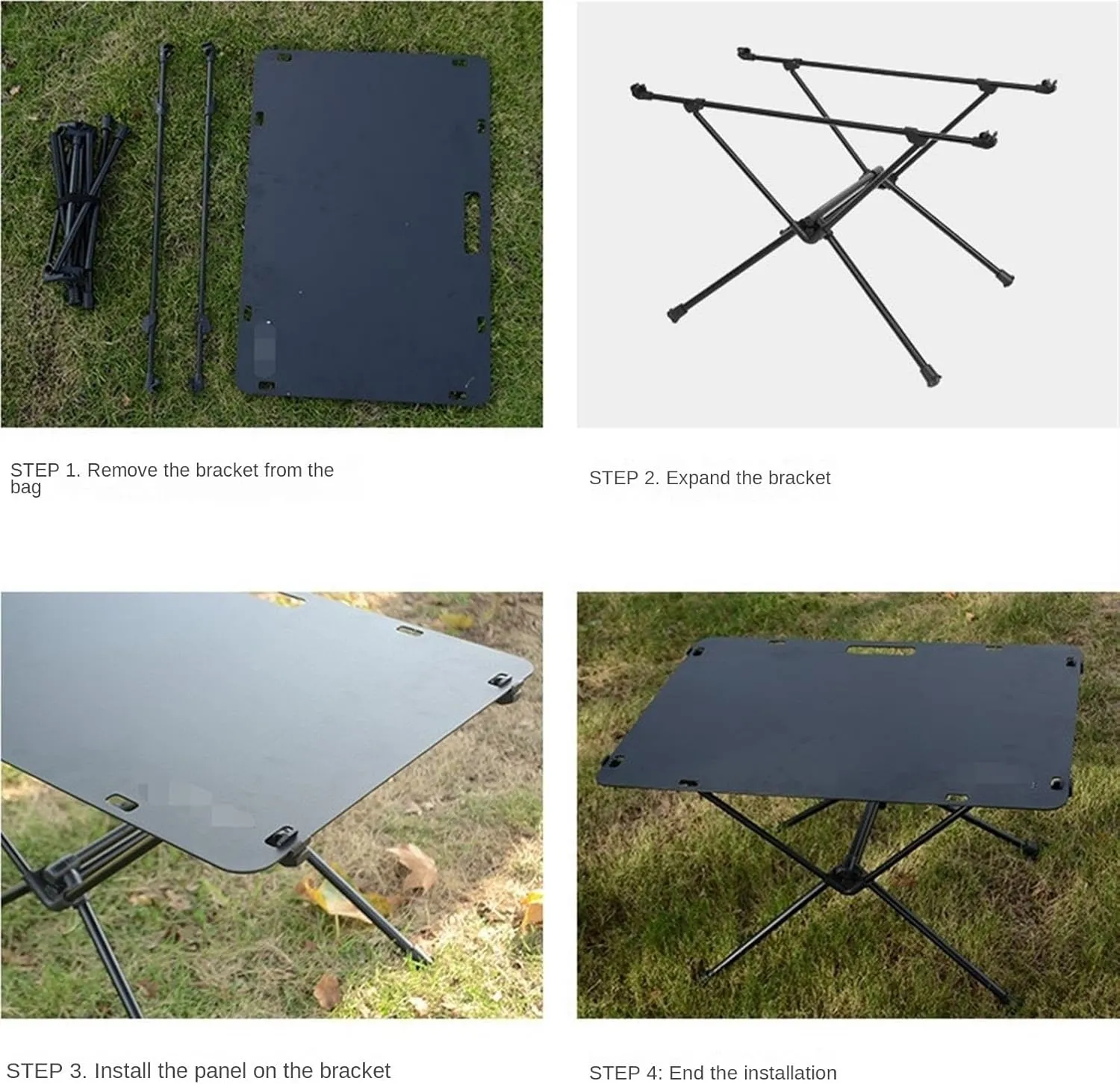 Portable Beach Table Portable Beach Table Aluminum Ultralight Folding Camping Table Multifunction Table Folding Camping Table, 60*41*38.5cm, Black
