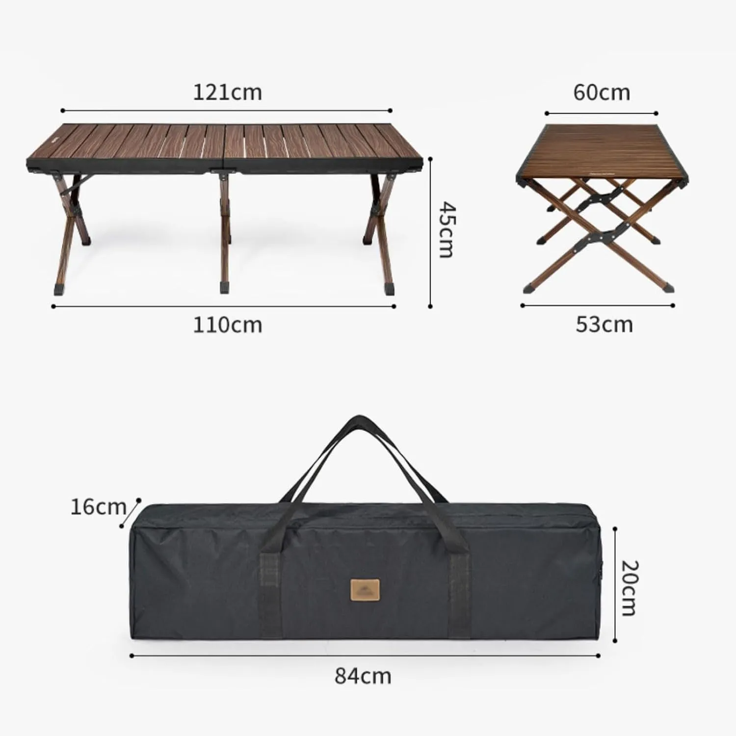 Portable Camping Table, Large Lightweight Folding Table, Easy to Carry, Ideal for Outdoor, Camping, Picnic, Cooking, Beach, Hiking, Fishing,B