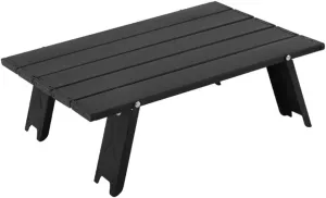 Portable Camping Table Lightweight Aluminum Construction for Outdoor Activities (Black)