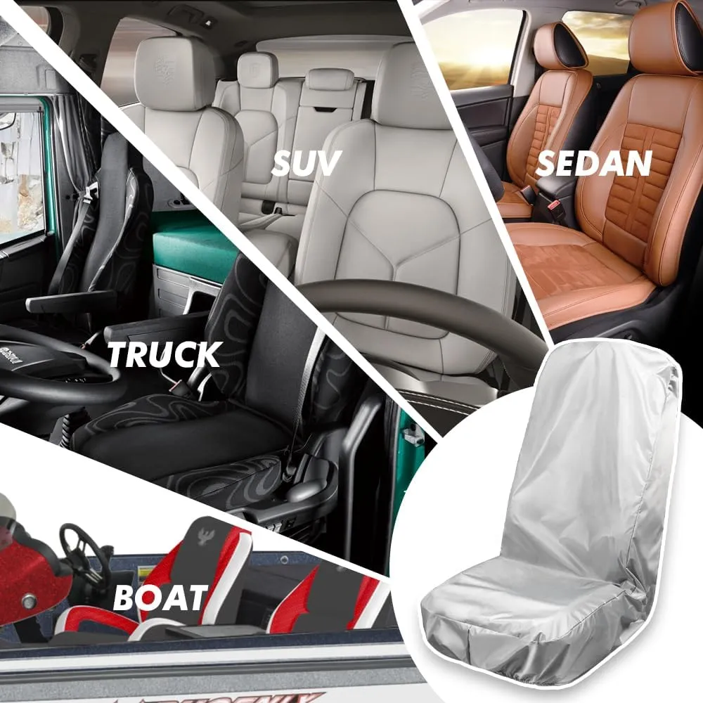 Portable Car Seat Cover, Water-Resistant Universal Fit Protector for Fitting Workout, Public Transit, Outdoor Activities, Beach and Hiking, Gray