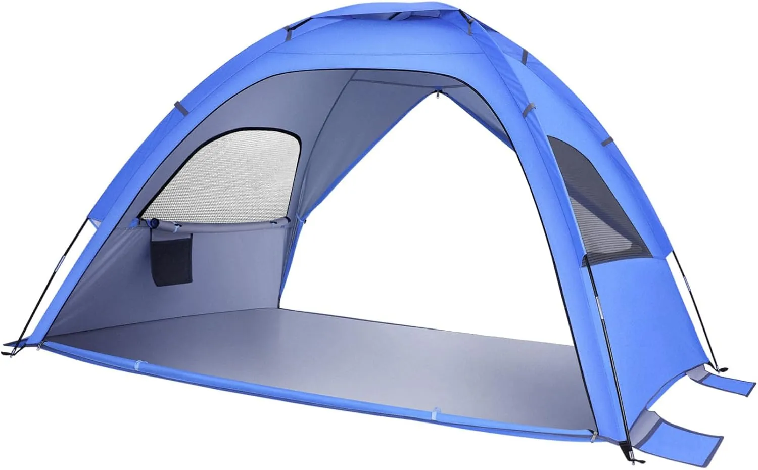 Portable Family Beach Tent Double-Door Folding Sun Shade Shelter for Camping Hiking UPF Uv Lightweight Easy to Setup Fits People Includes Storage Bags Stakes