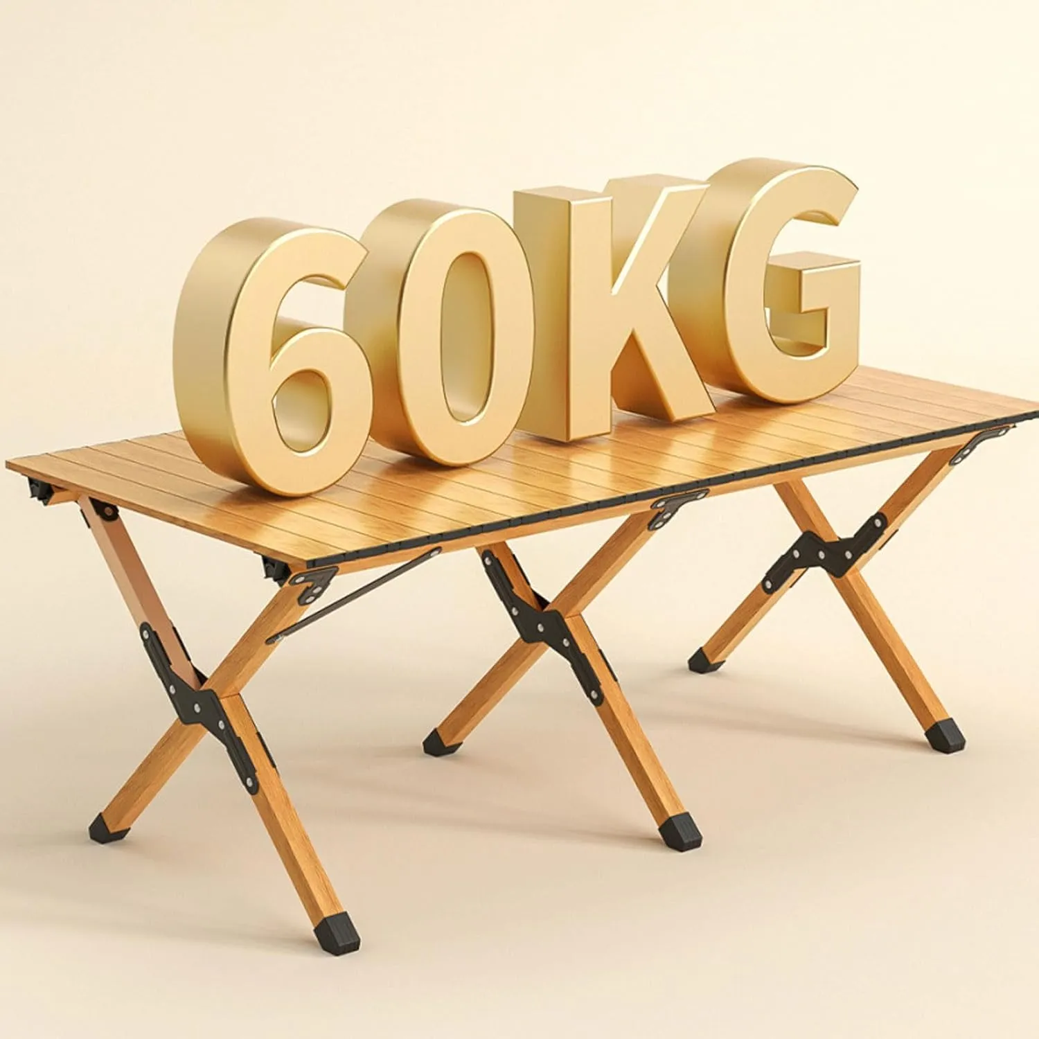 Portable Folding Picnic Table Set with Aluminum Roll up Backpacking Table Set of 3 Lightweight Camping Table for Indoor Outdoor Use