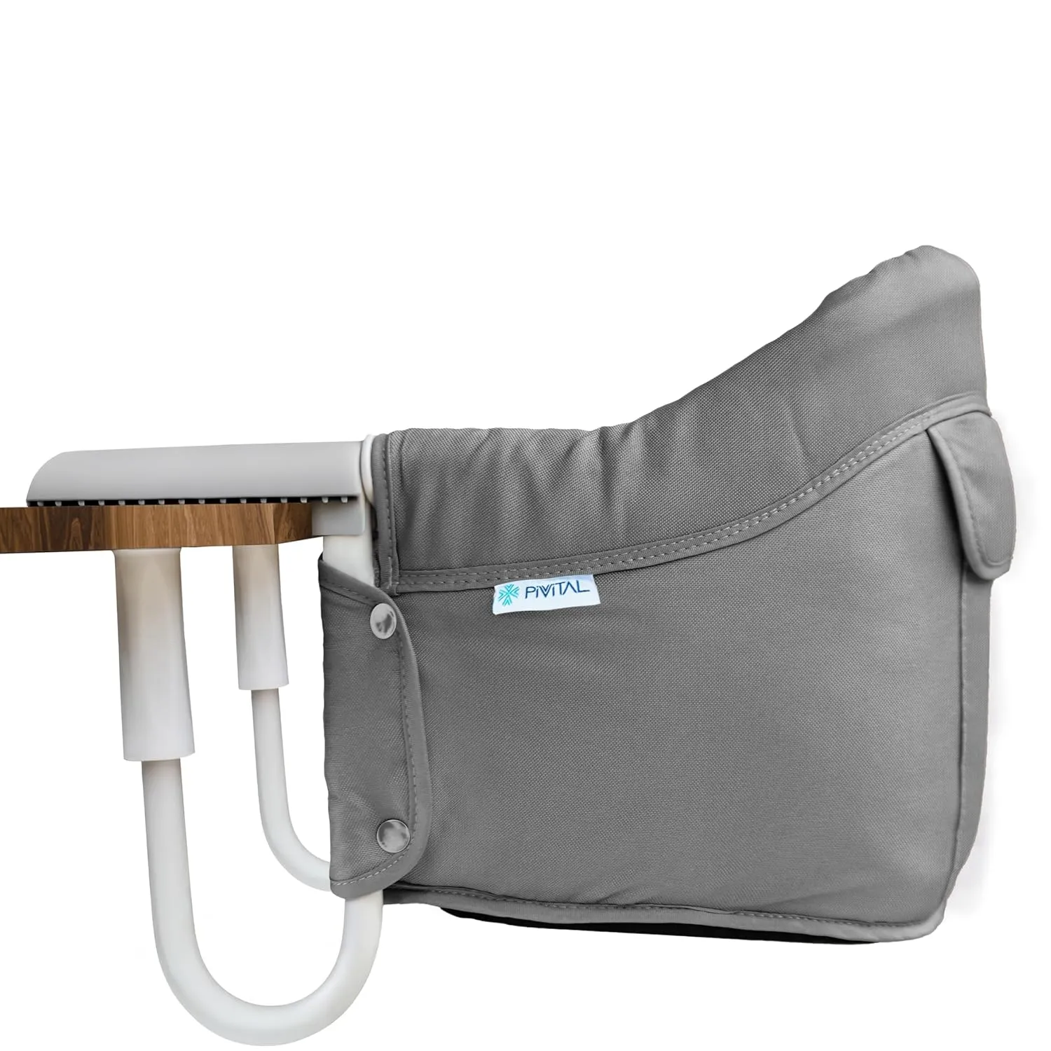Portable Hook on High Chair for Baby & Travel Toddler from 6-36 Months – Clip on Baby Seat for Table – Fast Table Chair for Travel & Dining– Including Storage Bag - Grey