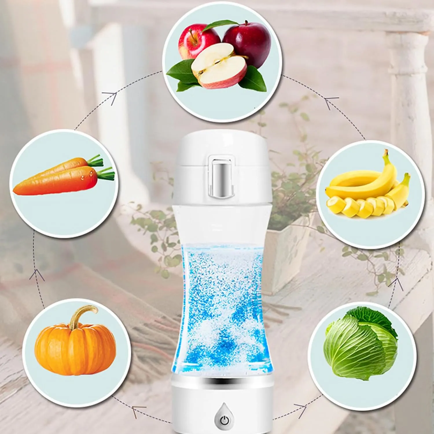 Portable Hydrogens Water Bottle 380ml Electrolysis Technology Drinking Cup Water Generator for Home Office Travel