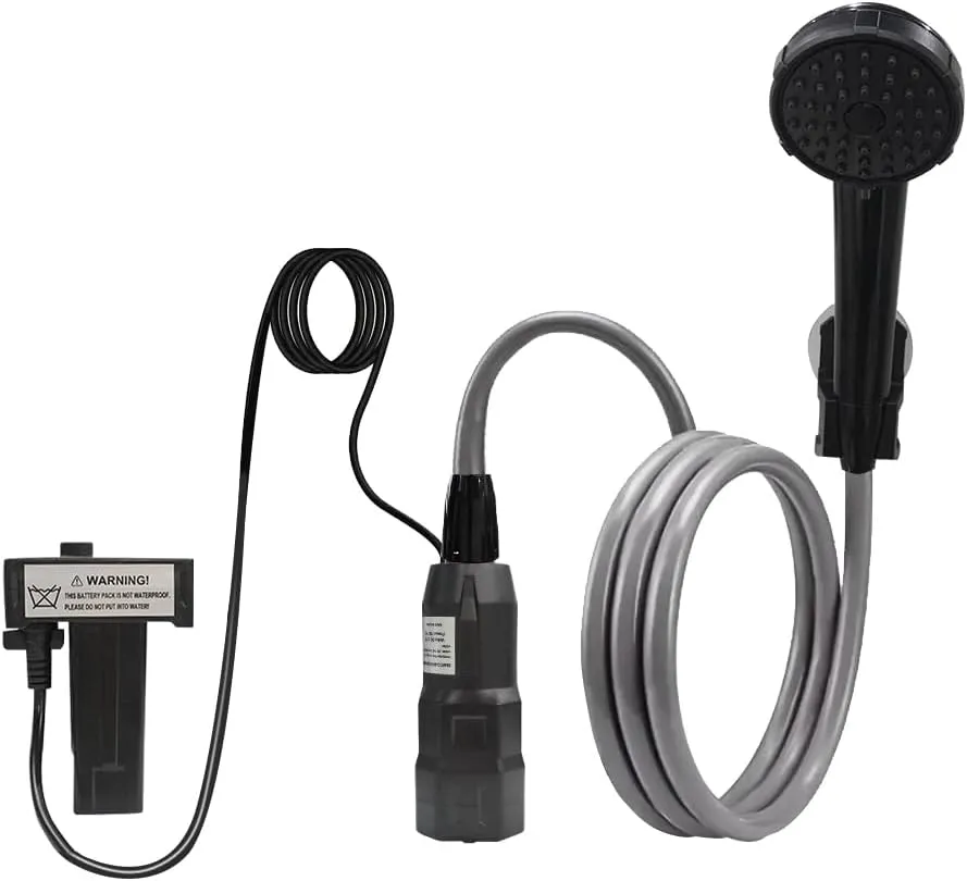Portable Hygienic Shower with Electric Shower Pump - Portable Shower for Camping, Hiking, and Travel, Complete Camping Shower Pump Set with Shower Bag for Outdoor Adventures