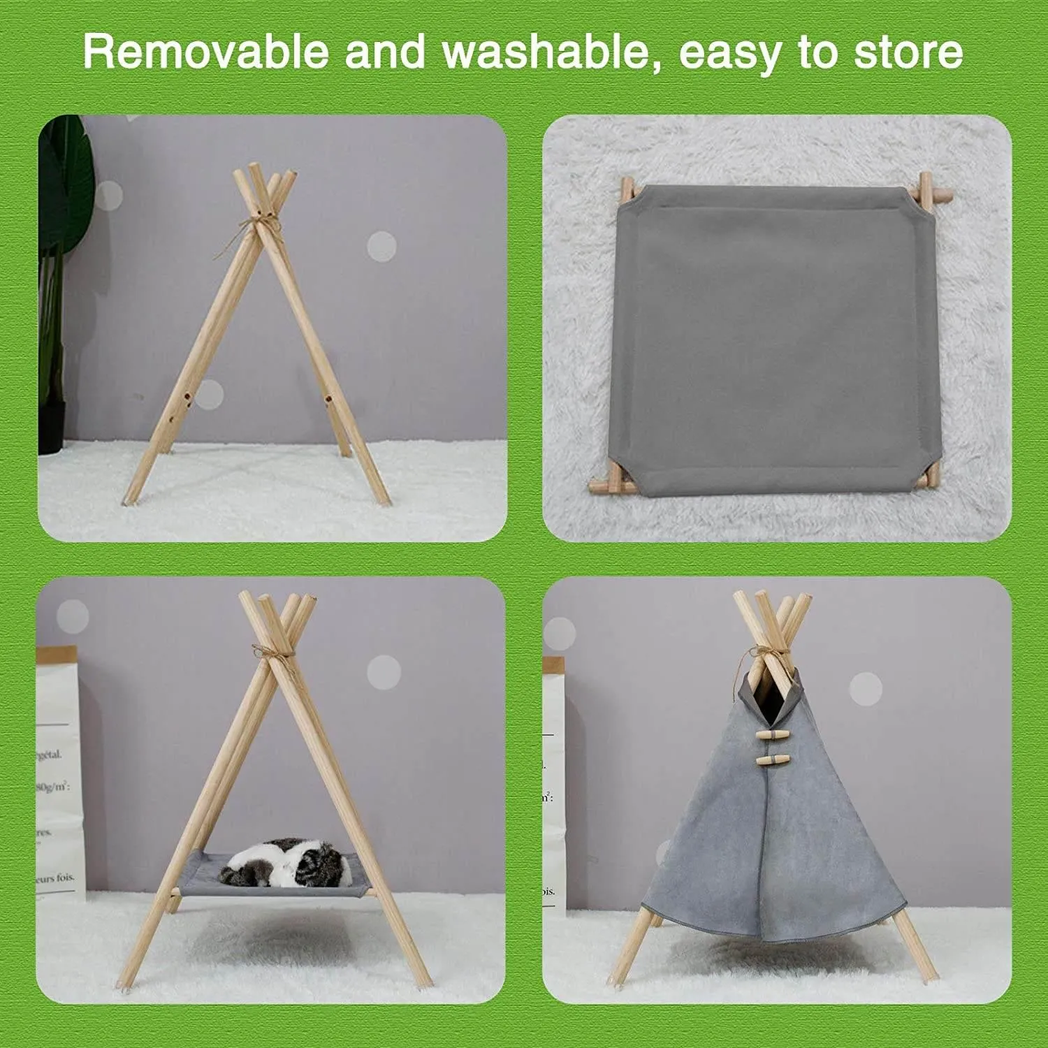 Portable Pet Bed Tent - Cozy Travel Shelter for Cats  Dogs