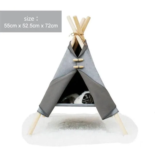 Portable Pet Bed Tent - Cozy Travel Shelter for Cats  Dogs