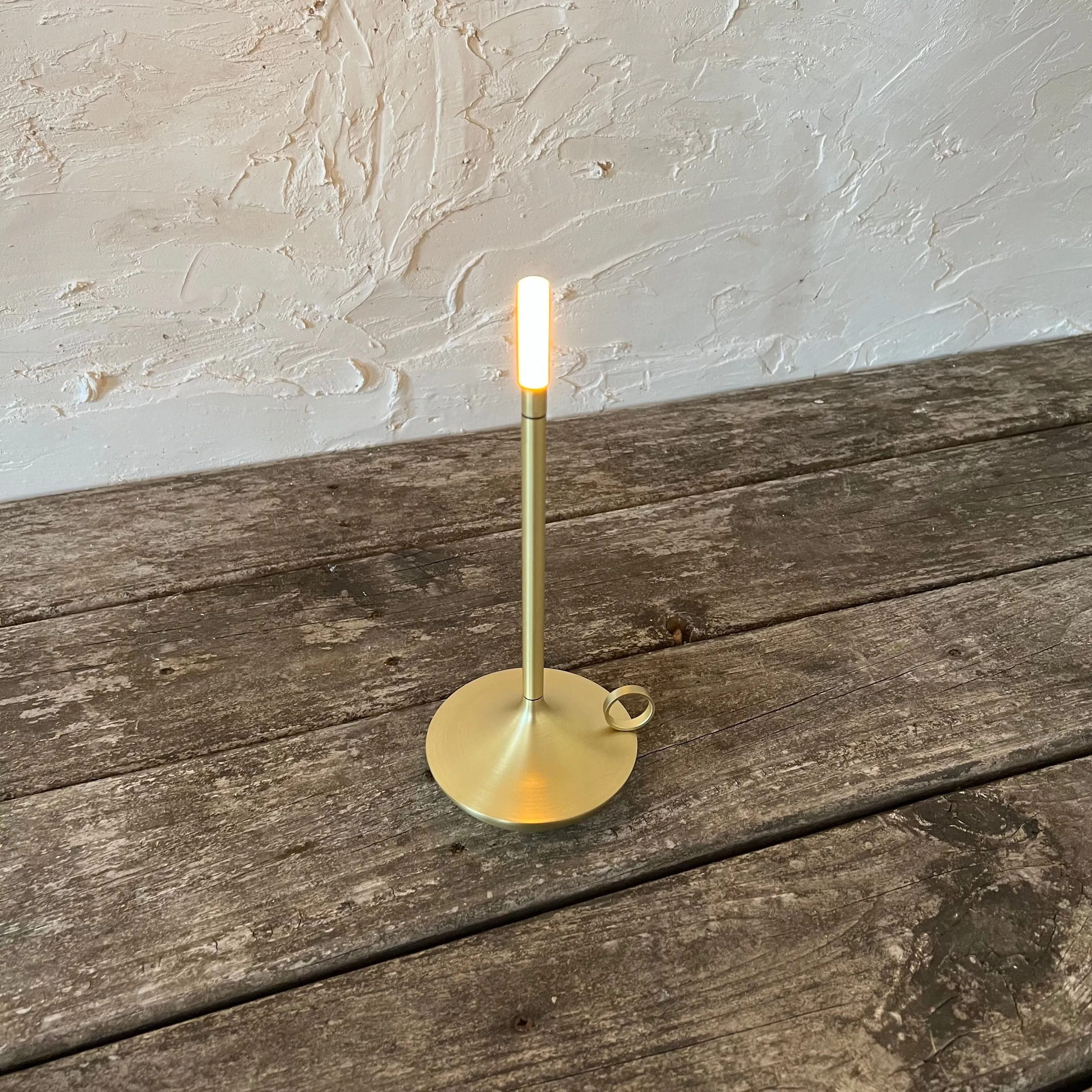 portable rechargeable brass lamp
