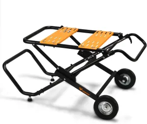 Portable Table Saw Stand, 330 Lbs Load Capacity Rolling Foldable Table Saw Table with 8 Inch Wheels, Heavy Duty Construction for Easy Storage, Universal for Most Brands of Table Saws