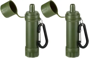 Portable Water Filter Straw, Mini Water Filtration System, Outdoor Survival Straw, Water Filtration Straw Emergency Survival Gear Water Purifier for Camping Hiking Climbing Backpacking
