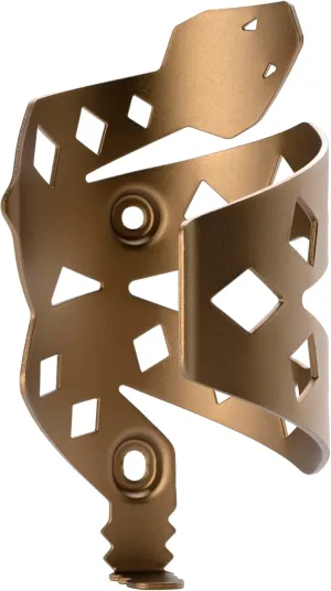 Portland Design Works Water Bottle Cage - Lightweight Water Bottle Holder for Bikes, RATTLESNEK KEJ - Desert Gold - Left Opening