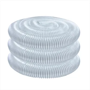POWERTEC 2-1/2" x 20' Dust Collection Hose, 2.5 Inch Flexible PVC Dust Collector Hose for Table Saw, Band Saw, Router Table, Belt Sander, Woodworking & Garage, Wood Shop Dust Collection System (70144)