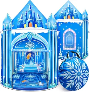 Princess Play Tent,Kids Toys for Girls,Ice Castle Kids Tent Indoor and Outdoor, Large Imaginative Playhouse 51" X 40" with Carrying Bag for 3-12 Years Old Girls Gift