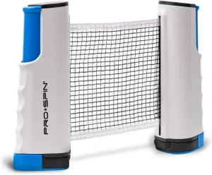 PRO SPIN Retractable Ping Pong Net – 72" Table Tennis Net with Clamps | Portable Ping Pong Net for Any Table | Includes Custom Mesh Storage Bag | Replacement Table Tennis Net Posts