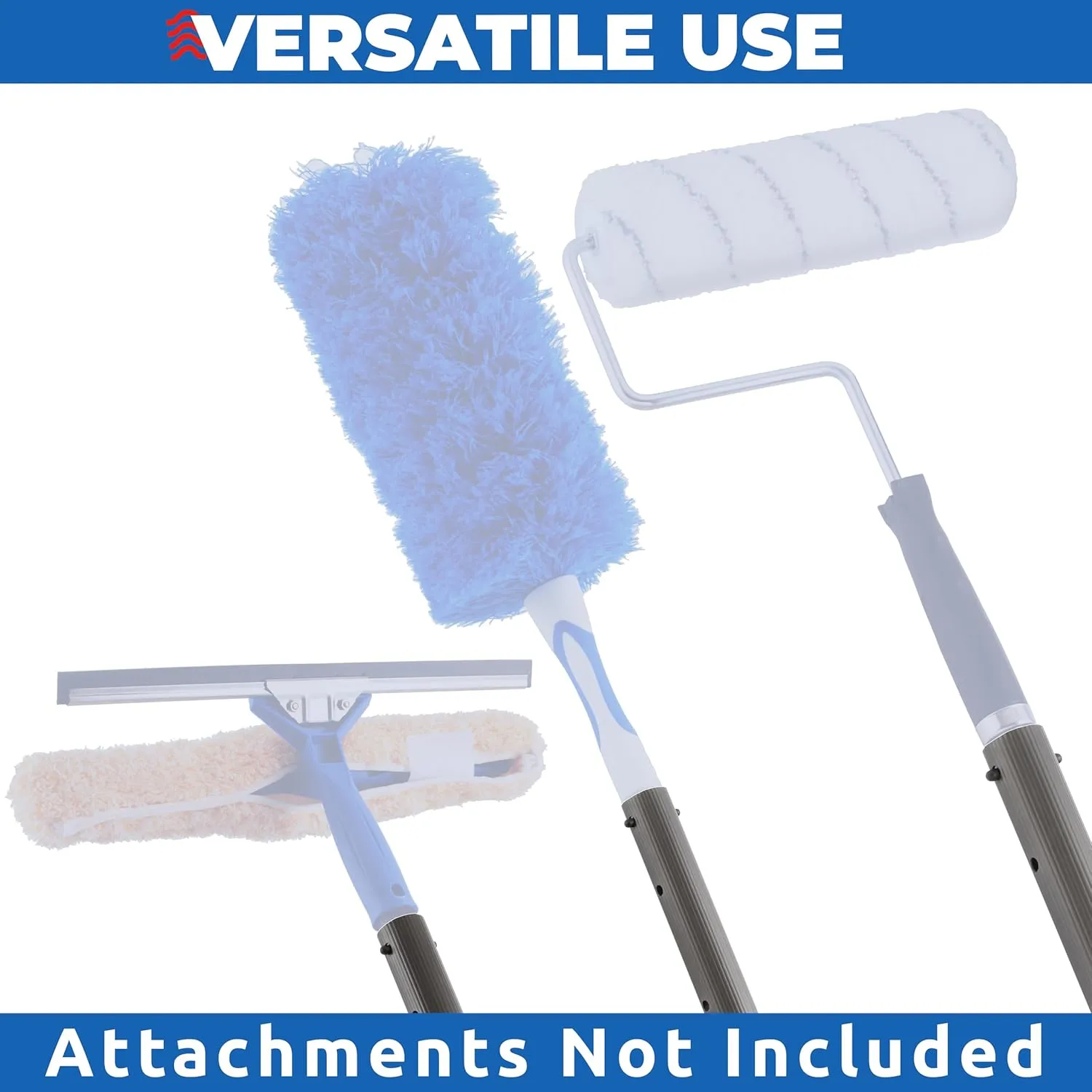 ProTuff 12ft Heavy Duty Telescopic Pool Pole – Unconditional Lifetime Replacement - Instant & Reliable Extension - Universal Fit for Nets, Skimmers, Brushes & Vacuums - Anti-Slip, Comfort Grip