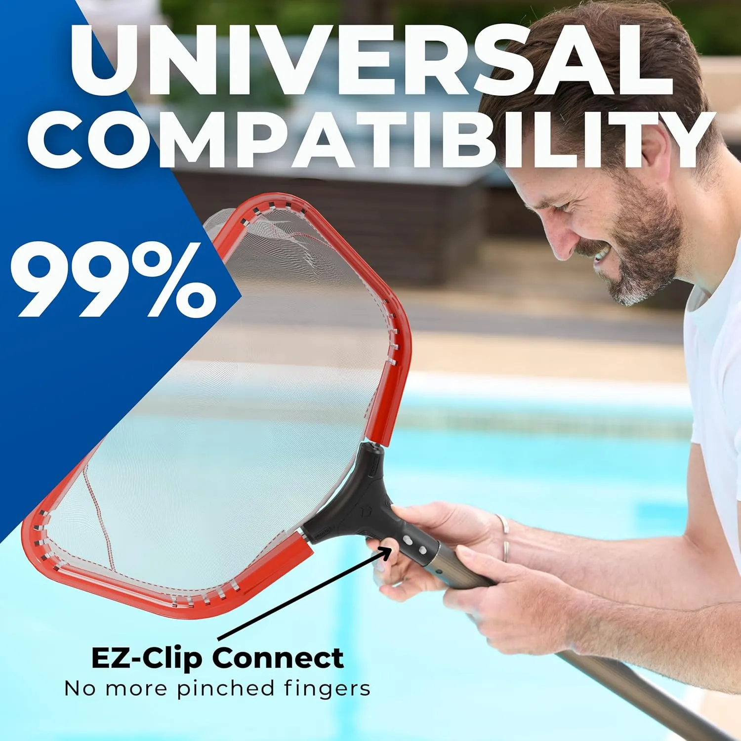 ProTuff 17" Silt Net Pool Skimmer – “490 Promise” Unlimited, Unconditional Replacement – Ultra-Durable Fine Mesh Net for Silt & Debris – Heavy-Duty Aluminum Frame, EZ-Clip & Deep Bag for Easy Cleaning