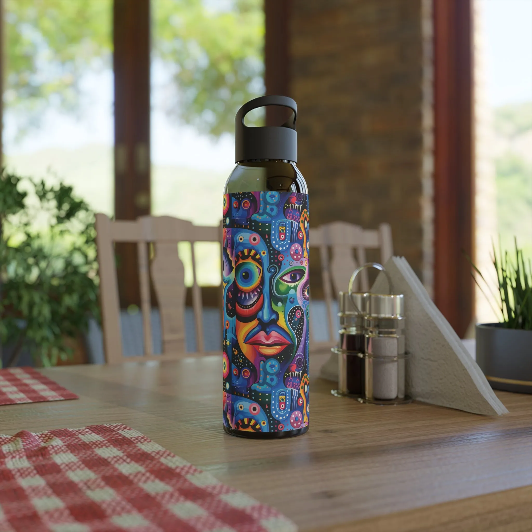 Psychedelic Visions Colorful Sky Water Bottle - Artistic Insulated Hydration for Everyday Use