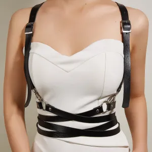 PU leather o ring adjustable harness