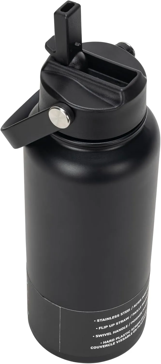 PUMA Evercat 32 oz Stainless Steel Water Bottle, Black, One Size