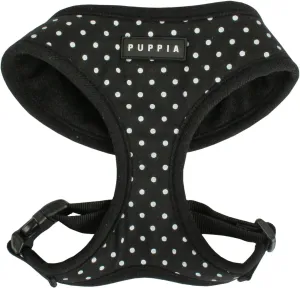 Puppia Dotty Dog Harness Over-The-Head No Pull No Choke Walking Training Adjustable for Small & Medium Dog, Medium, Black