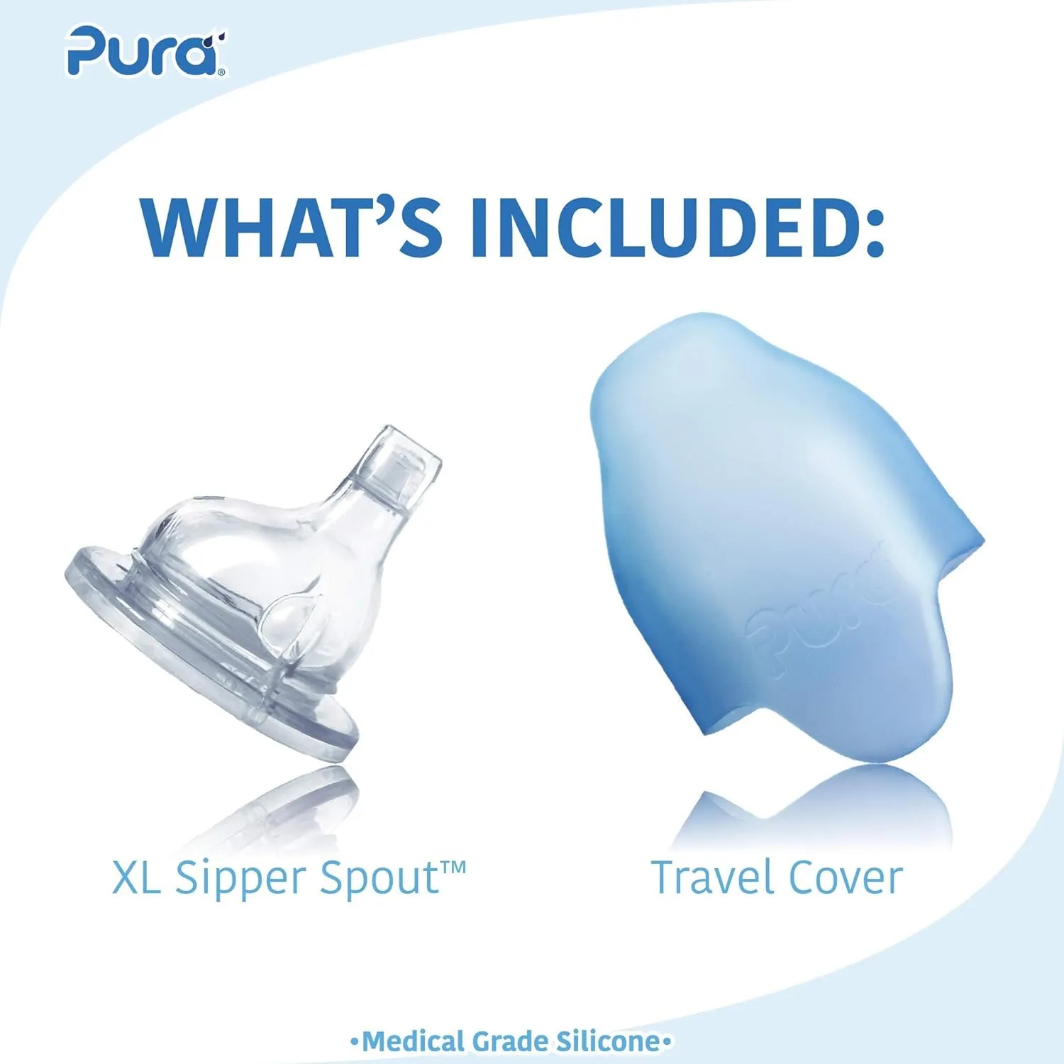Pura Kiki 11oz/325ml Stainless Steel Sippy Cup Bottle w/Sleeve, Plastic-Free, MadeSafe Certified, Medical-Grade XL Silicone Sipper Spout Fast Flow for Kids, Toddlers, Babies & Infant - Moss