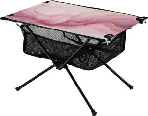 Purple and Gold Marbled Pattern Portable Camping Table,Outdoor Folding Table,Beach Table,Suitable for Camping,Hiking,Picnic