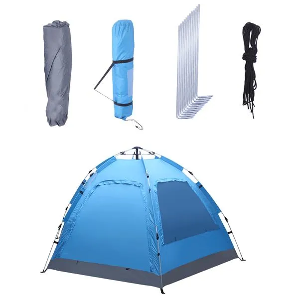QuickShelter Pop-Up Family Tent – 2-Door Automatic Setup Weather-Ready Shelter