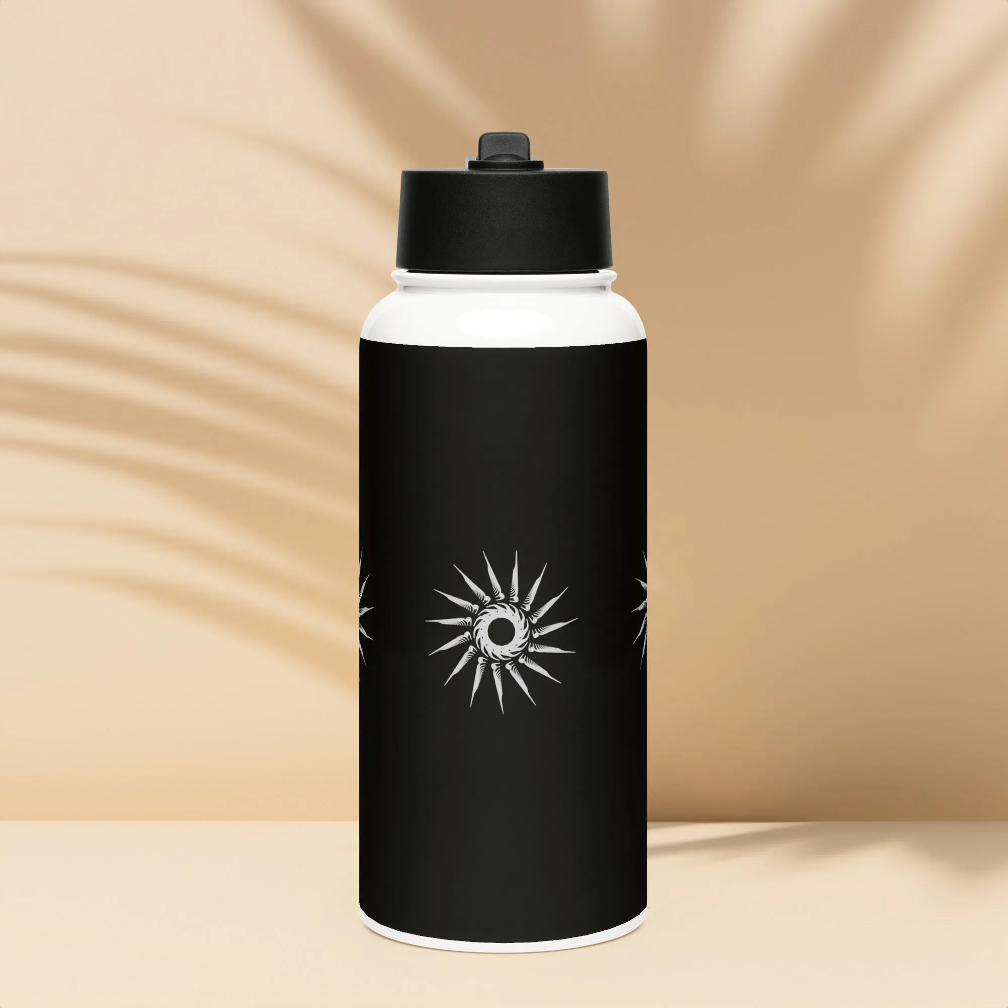 "Bright Sun" Stainless Steel Water Bottle  Straw Lid