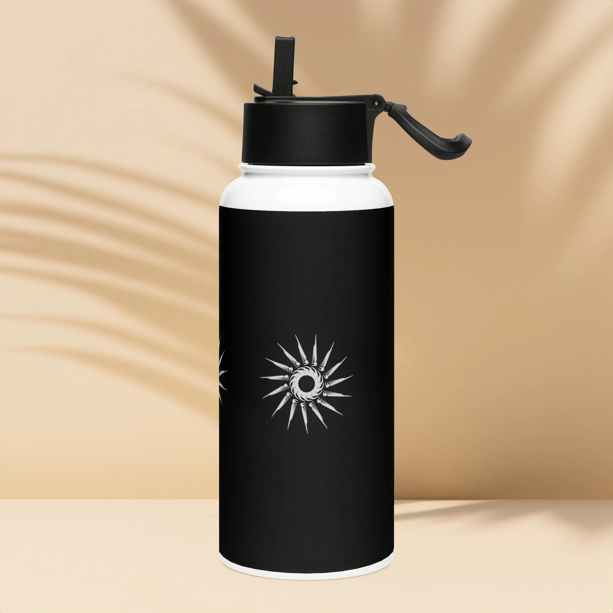 "Bright Sun" Stainless Steel Water Bottle  Straw Lid