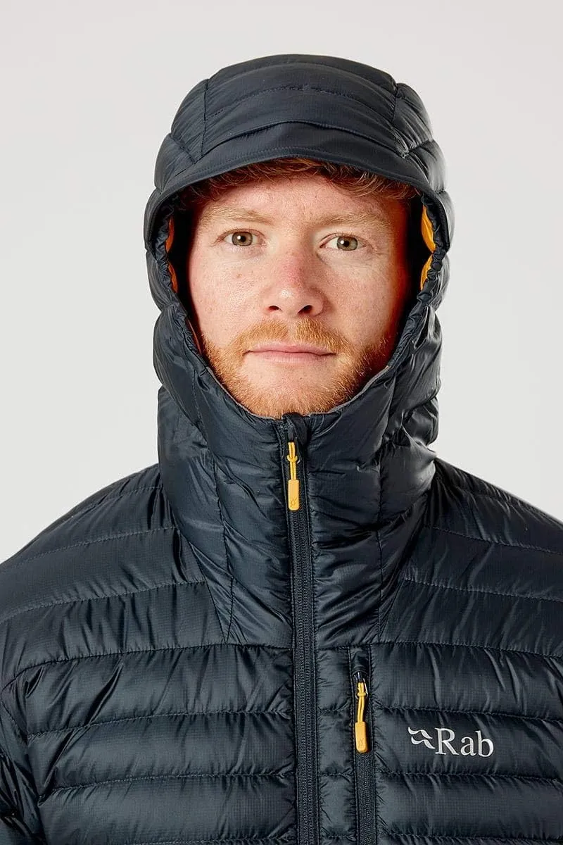 Rab Men's Microlight Alpine 700-Fill Down Hooded Puffer Jacket for Hiking & Skiing