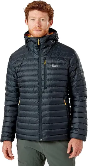 Rab Men's Microlight Alpine 700-Fill Down Hooded Puffer Jacket for Hiking & Skiing