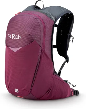 Rab Nitron Lightweight Hydration Pack - Comfortable Daypack for Hiking, Trekking, & Trail Running - Mulberry - 18-Liter (Back Length - Medium)