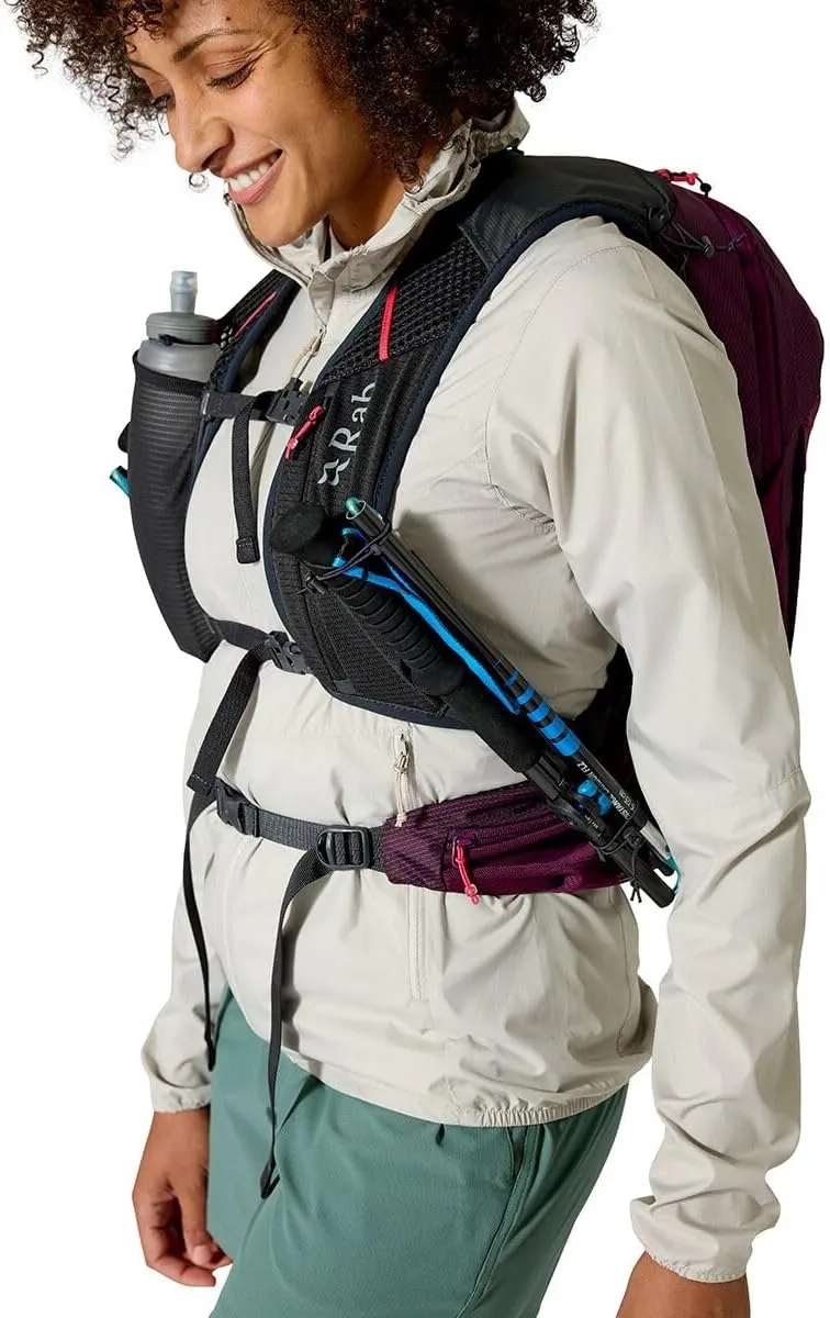 Rab Nitron Lightweight Hydration Pack - Comfortable Daypack for Hiking, Trekking, & Trail Running - Mulberry - 18-Liter (Back Length - Medium)